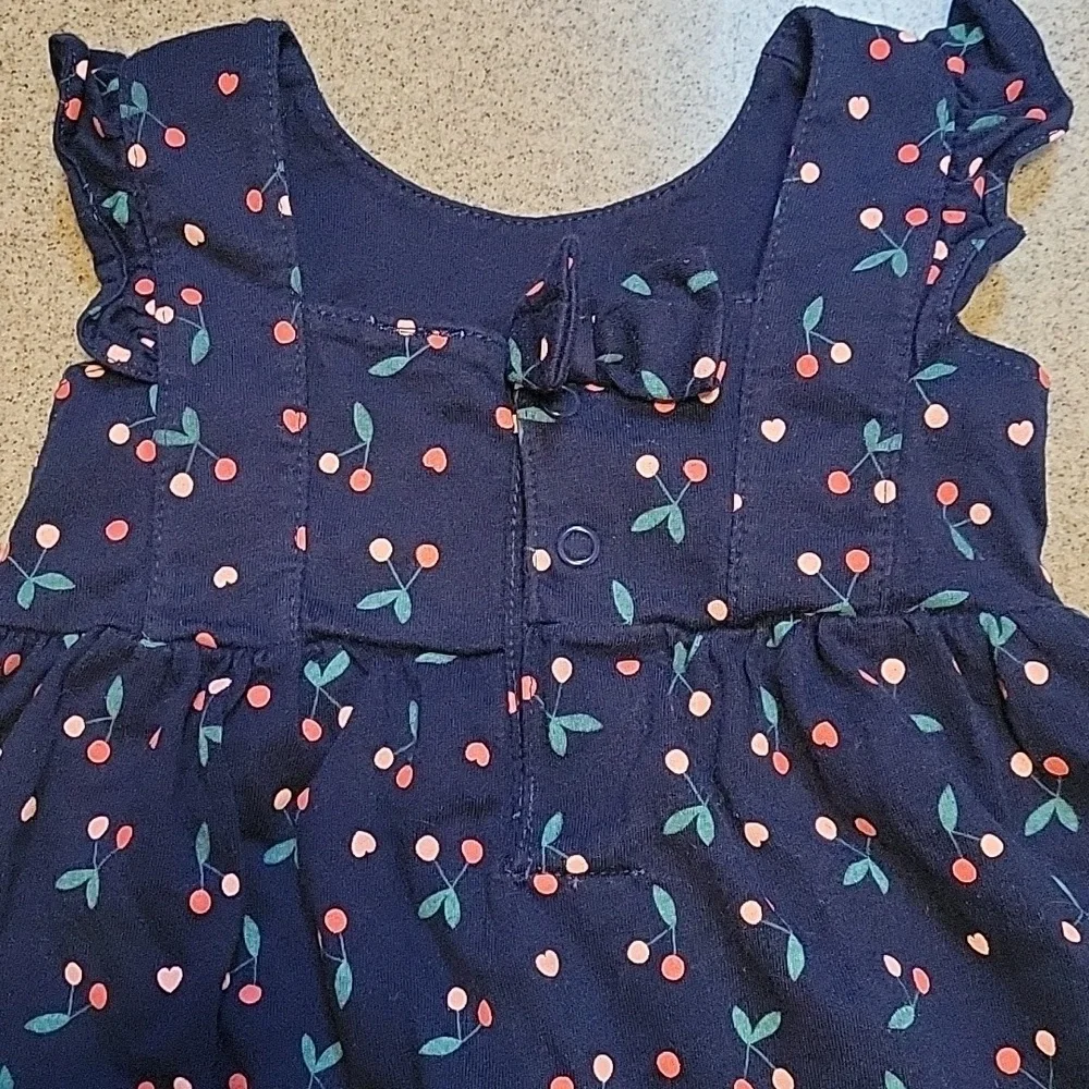 Carter's Navy Dress with Cherry Details Size 6 Months
